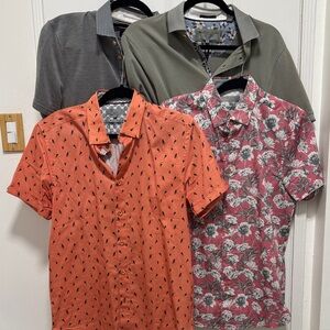 Ted Baker London Men's Casual Shirts in Gray, Green, Orange, and Pink